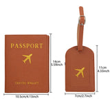 PU Passport Cover and Luggage Tag Set - Suitcase ID Label for Baggage - Name, ID, Address Holder for Passport and Bag