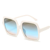 Luxury Oversized Square Sunglasses for Women - Big Black Frame, Fashionable Gradient Lenses, Female Eyewear