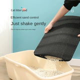 Double-Layer Cat Litter Mat: Waterproof, Urine-Proof, and Easy to Clean. Non-Slip Toilet Pad with Cat Scratch Feature, Large Size Foot Pad.