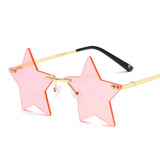 Star-Shaped Sunglasses For Women: Pentagram Eyewear for Christmas Decoration, Party Fun, and Rimless Style