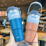 Tyeso Thermos Bottle Coffee Cup: Stainless Steel Double-Layer Insulation for Hot or Cold Drinks