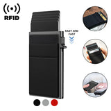 RFID Metal Credit Card Holder: Slim, Pop-Up Design for Men and Women