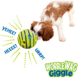 Glowing Wobble Wag Giggle Ball: Fun Interactive Dog Toy, Makes Giggle Sounds When Rolled or Shaken, Featured on TV, Loved by Pets