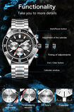 MEGIR Men's Chronograph Watch: Quartz Military, Waterproof, Calendar, Business Casual Wristwatch