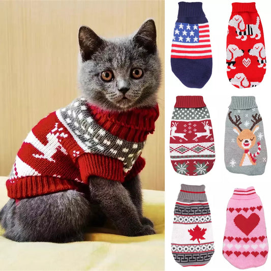 Warm Winter Cat Sweater: Adorable Pet Costume, Cozy Clothes for Cats, Sphynx Pullovers, and Apparel for Mascotas