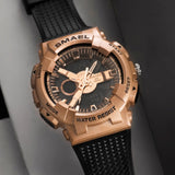 Men's Quartz Digital Watch – Top Luxury Brand Waterproof Sports Timepiece with Military Dual Display for Men