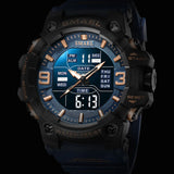 SMAEL Luxury Men's Digital Watch: Military Style, Dual Display, Waterproof Sport Wristwatch with LED Quartz Clock