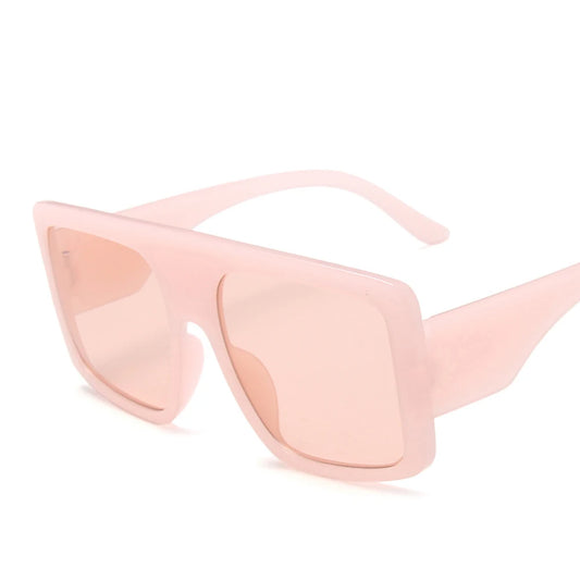 Luxury Oversized Sunglasses for Women - Big Frame with Large Flat Top, Square Gradient Shades