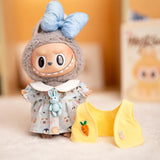 Labubu Idol Doll Big Bow Dress Set – 17cm Plush Outfit with Doll Collar, Rabbit Hanging Charm & Three-Piece Accessories for Cute Styling