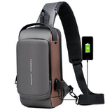 Waterproof Men's Crossbody Chest Bag: USB Shoulder Sling Pack