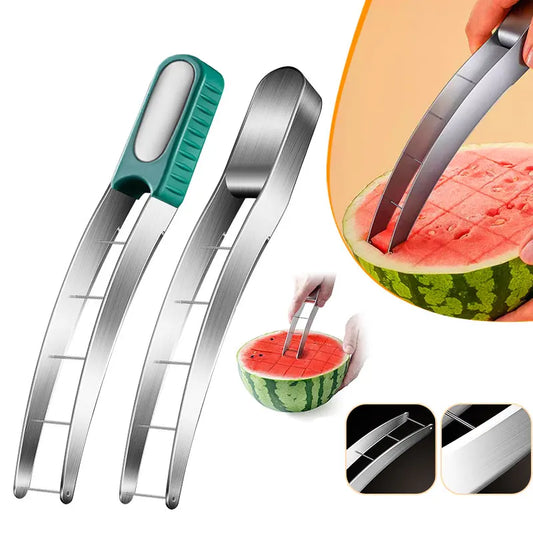 Stainless Steel Watermelon Cube Cutter – Safe and Easy Melon Slicer for Kitchen | Fruit Cutting Gadget