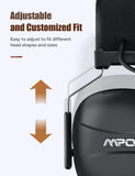 Mpow Wireless Noise-Cancelling Ear Muffs with Mic - AM/FM Radio, Ear Protection, NRR 29dB/SNR 32dB Noise Reduction