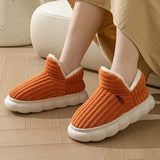 Cozy Winter Fur Slippers: Fashionable Plush Boots for Women and Men, Ideal for Indoor Wear