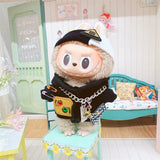 Hooded Jumpsuit Poncho Outfit for 17cm Labubu – Cute Mini Plush Doll Clothes & Accessories for Fans and Dress-Up Gifts