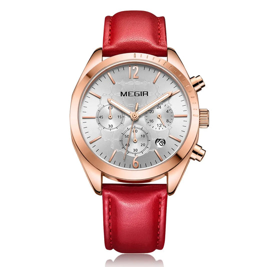 MEGIR Fashion Women's Luxury Quartz Watch: Elegant, Casual, and Business-Ready Wristwear for Ladies