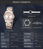 MEGIR Elegant Women's Bracelet Watch with Quartz Movement, Fashionable Brand, and Waterproof Design