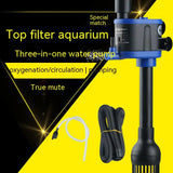 3-in-1 Submersible Aquarium Pump: Fish Tank Filtration, Micro-Pump, and Oxygenation System, Suitable for Fresh and Saltwater