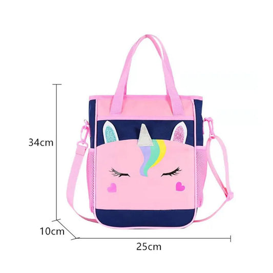 Adorable Cartoon 3D School Backpack - Children's School Bags for Girls with a Kawaii Pen Pencil Bag - Waterproof Primary Student Bookbag