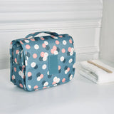 Women's Waterproof Travel Cosmetic Bag with Hook - Toiletries Organizer, Makeup Storage Pouch, Bathroom Necessaire