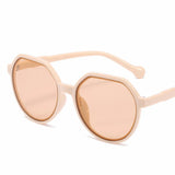 Trendy Round Frame Women's Sunglasses - Fashionable Candy-Colored Big Frame Sun Shades