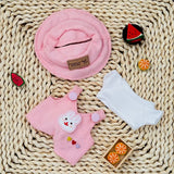 Labubu Doll Animal Overalls Fashion Set – Cute White Shirt, Hat & Outfit Accessories for 17cm Plush Dolls