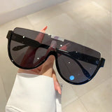 Women’s Vintage Semi-Round Sunglasses – Stylish Monoblock Outdoor Goggles | New Design with UV400 Protection