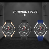 RUIMAS Men's Fashion Sport Quartz Watch with Silicone Band, Date Display, Waterproof, and Reliable Timekeeping