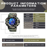 Men's Silicone Strap Watch - Chronograph Digital Quartz Wristwatch, Fashionable Luminous Waterproof Timepiece