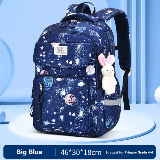 Elementary School Girl's Adorable Book Bag - Children's Cute School Backpack for Girls Aged 6-12 - Spacious Student Backpack with Large Capacity