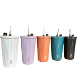 Tyeso 600ml Stainless Steel Coffee Tumbler: Vacuum Flask with Retractable Straw, Keeps Drinks Hot or Cold on the Go