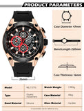 MEGIR Military Sports Watch: Fashionable Luxury for Men, Waterproof Silicone