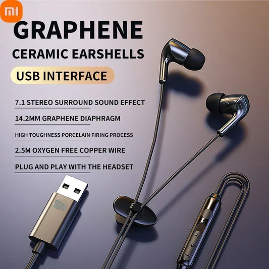 Xiaomi Earphones: Waterproof, Wired Game, Graphene, Ceramic Earbuds, USB