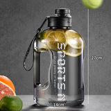 1.7L/2.7L Sport Water Bottle With Straw for Fitness Plastic Large Capacity Outdoor Water Tank Portable Travel Drinking Water Jug