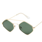 Polygonal Sunglasses for Women and Men - Clear Color, Ideal for Driving and Summer Accessories