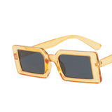 Unisex Retro Vintage Square Frame Sunglasses - Trendy Shades with a Cool and Popular Hip-Hop Style, Ideal for Female Eyewear