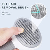 Pet Hair Remover Brush with Self-Cleaning Feature: Grooming Tool for Dogs and Cats, Including Dematting Comb and Accessories