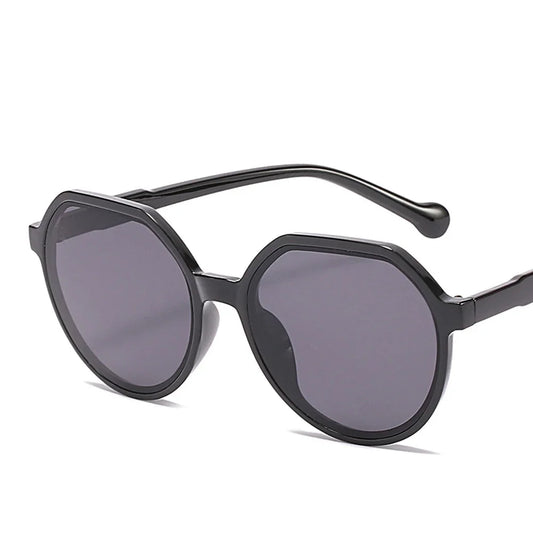 Trendy Round Frame Women's Sunglasses - Fashionable Candy-Colored Big Frame Sun Shades