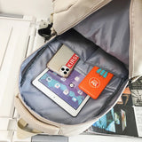 Simple Style High School Backpack: Large Capacity Laptop Backpack, Perfect for College Students and Women's School Bags