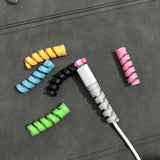 Flexible Silicone Cable Protector - Cord Organizer, Cable Winder, Date Cable Protective Cover, Available in 1/3/5pcs