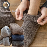 High-Quality Merino Wool Men's Winter Socks: Thick and Warm, 3 Pairs