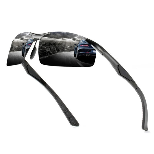 Luxury Rimless Polarized Sunglasses for Men - High-Quality Aluminum Magnesium, Ideal for Outdoor Cycling and as Goggles