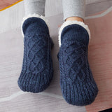 Warm Non-Slip Indoor Floor Socks: Fashionable Plush Slippers for Men and Women