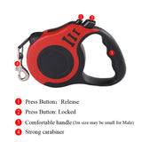 Automatic Retractable Nylon Dog Leash: Durable 3m or 5m Lead for Small Dogs and Cats, Ideal for Outdoor Travel, Walking, and Hiking