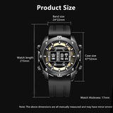 RUIMAS Men's Roller Pointer Sports Quartz Watch - Fashionable Luxury with Silicone Strap, Waterproof Design