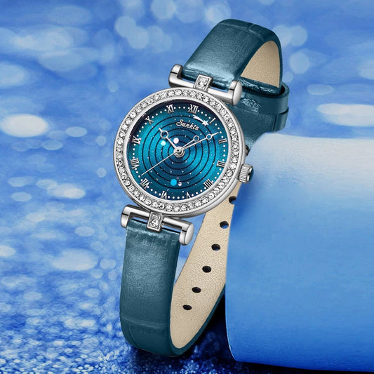 LIGE Fashion Elegant Women's Watch: Small Dial with Diamonds, Quartz Dress Wristwatch, Waterproof