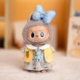 Labubu Idol Doll Big Bow Dress Set – 17cm Plush Outfit with Doll Collar, Rabbit Hanging Charm & Three-Piece Accessories for Cute Styling