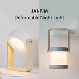 Portable Foldable LED Night Light with Touch Dimming - USB Rechargeable for Home Decor and Reading