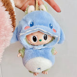 Labubu Idol Doll Bee & Shark Suit Set – 17cm Kpop-Inspired Plush Doll Outfit Clothes for Cute DIY Dress-Up & Collectible Display