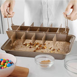 Non-Stick Brownie Pan with 18 Dividers, Carbon Steel Pre-Cut Baking Tray for Brownies, Bread, Chocolate, and Cake Mold