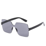 Fashionable One-Piece Frameless Sunglasses for Women: Candy-Colored Sun Glasses